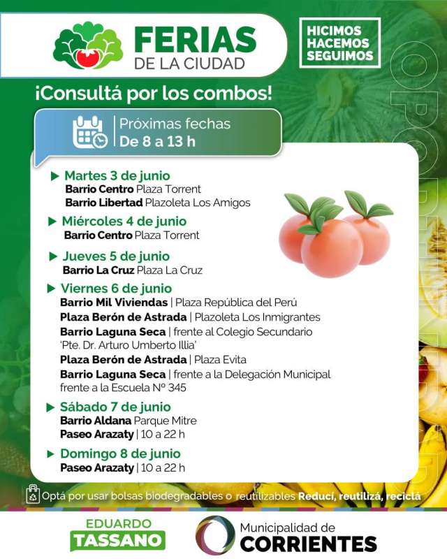 Las Ferias de la Ciudad son un lugar perfecto para disfrutar de productos frescos
